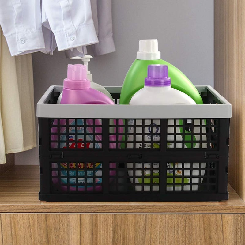Doryh 34-Liter Collapsible Storage Crates/Stackable Storage Container Basket, Set of 4 - Image 3